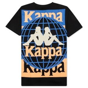 Kappa T-Shirt Men's XL Ajoban Tee World Wide Web Graphic Black 100% Cotton